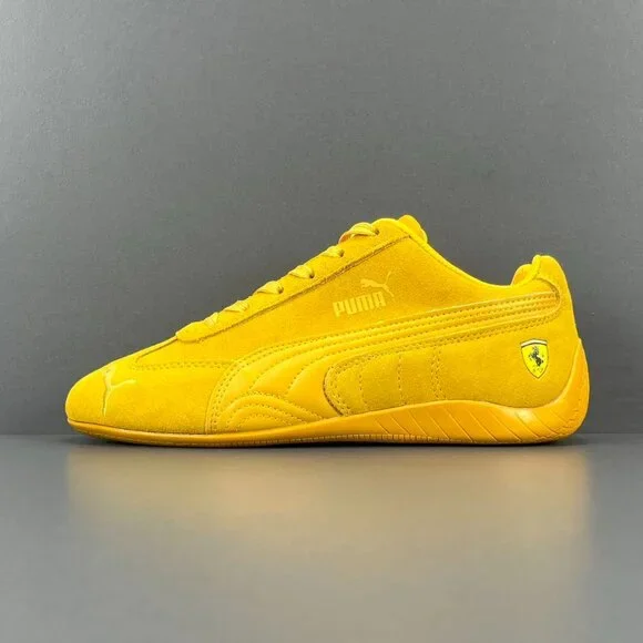 PUMA Scuderia Ferrari Suede Sneakers Yellow Men - Picture 3 of 12